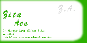 zita acs business card